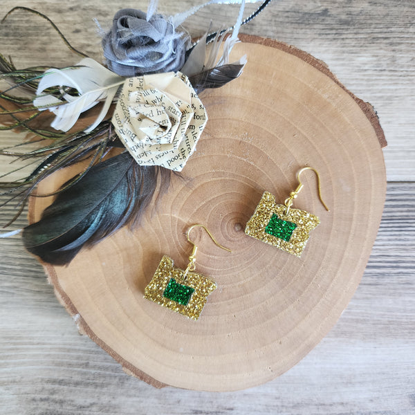 Oregon Acrylic Dangly Earrings