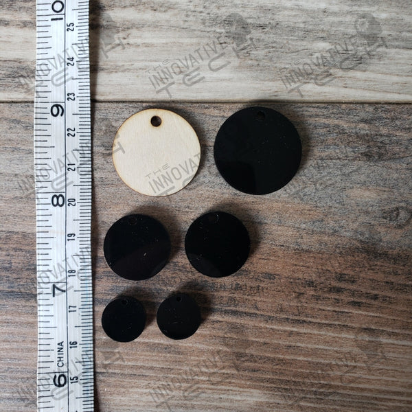 1 Holed Circle Earring Set Acrylic