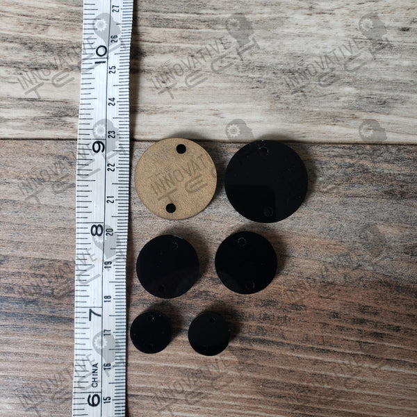 2 Holed Circle Earring Set Acrylic
