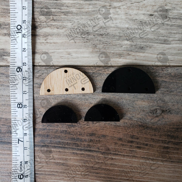3 Hole Half Circle Earring Acrylic
