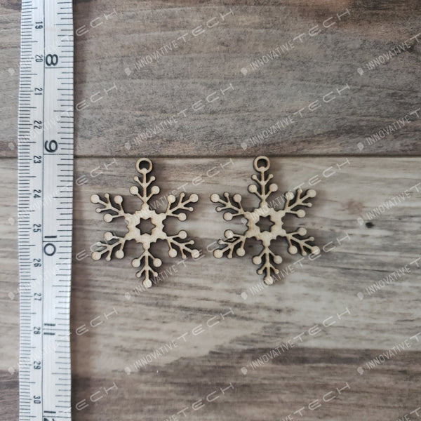 Ball Tipped Snow Flake Earrings