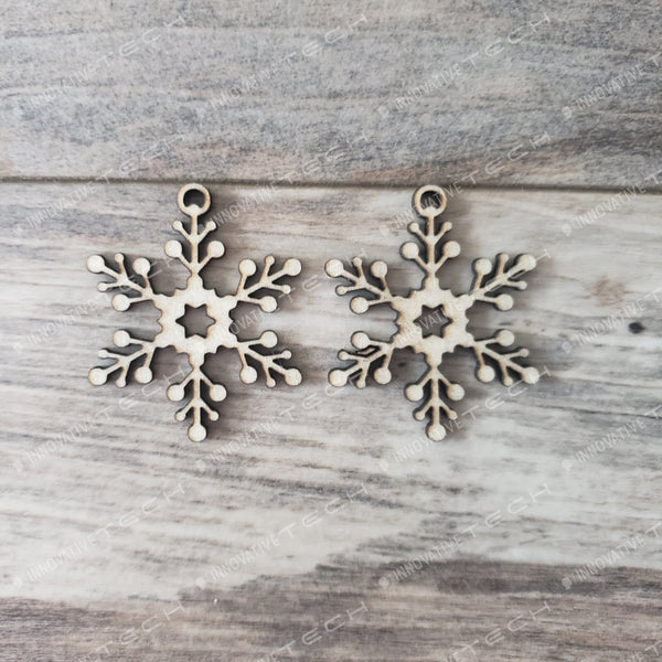 Ball Tipped Snow Flake Earrings