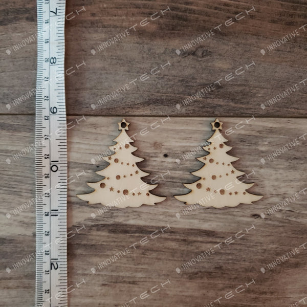 Christmas Tree Earrings With Garland