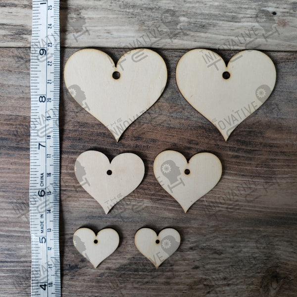Heart Earring Basswood