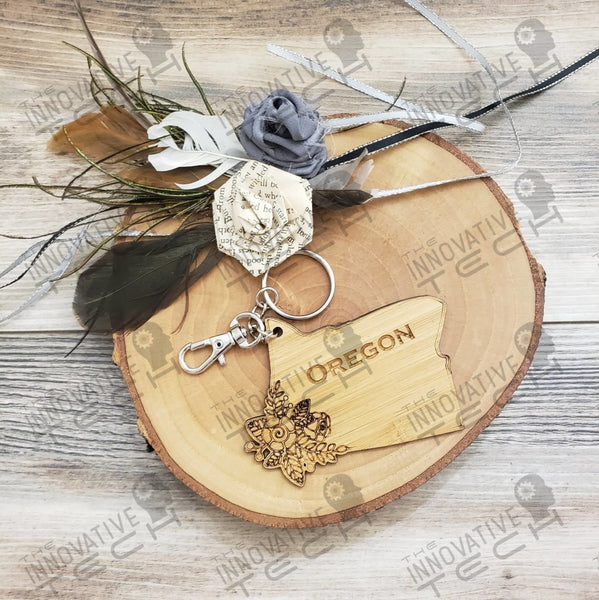 Oregon Keychain Bamboo