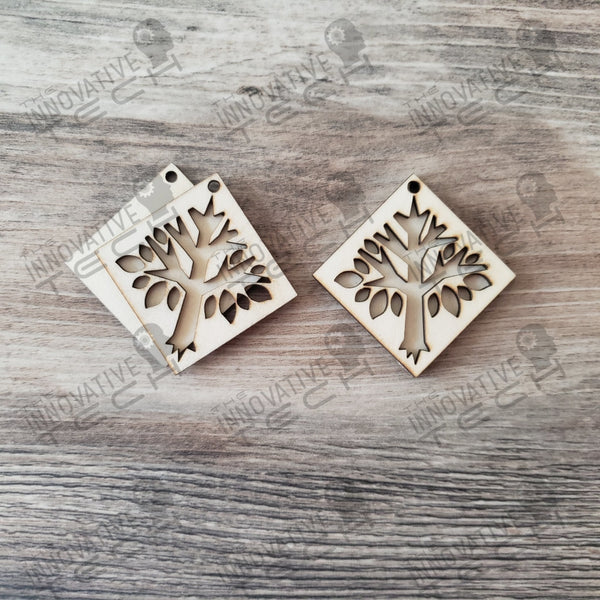 Square Tree Earring