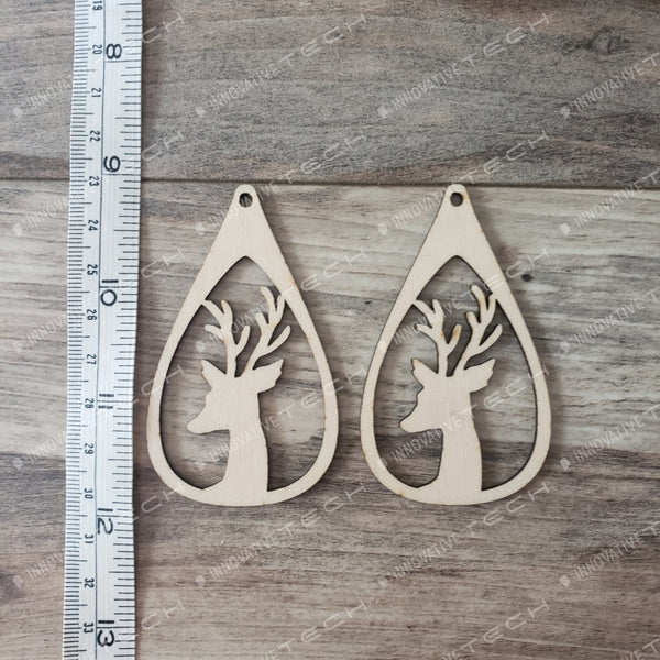 Tear Drop Reindeer Earrings