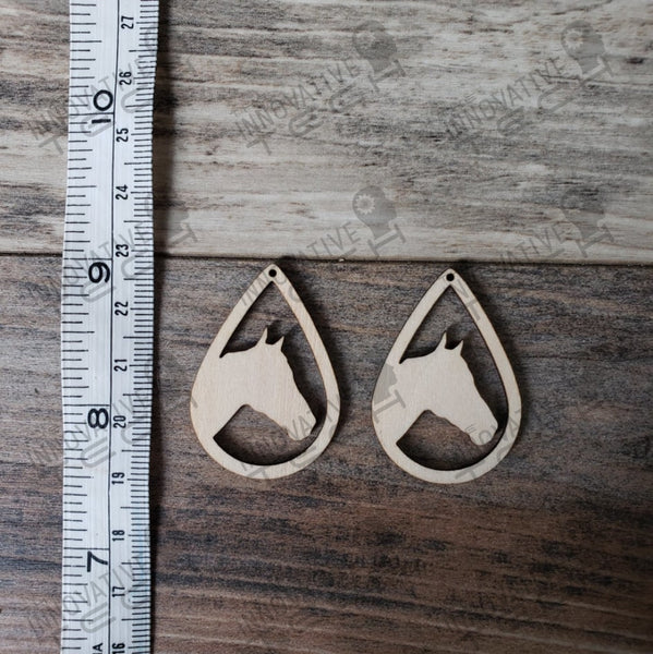 Teardrop Horsehead Earrings