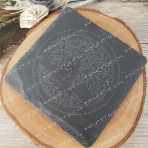 Tree Of Life Coasters In Leather Cork Or Slate