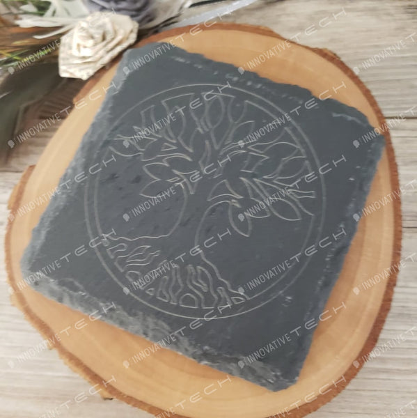 Tree Of Life Coasters In Leather Cork Or Slate