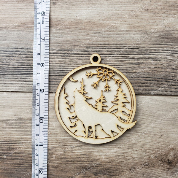 Woodland Creatures Ornaments Wolf