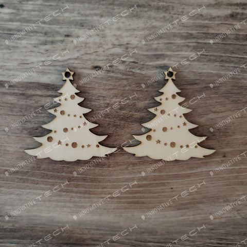 Christmas Tree Earrings With Garland