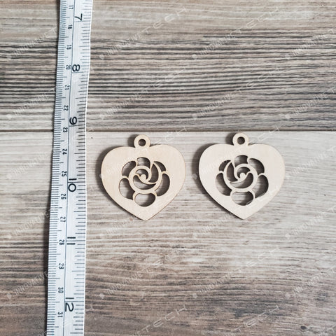 Rose Heart 1 Earrings
