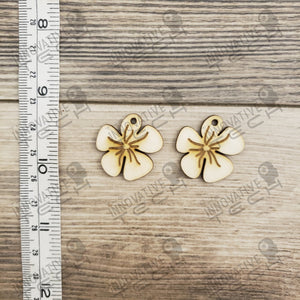 Small Flower Engraved Charms