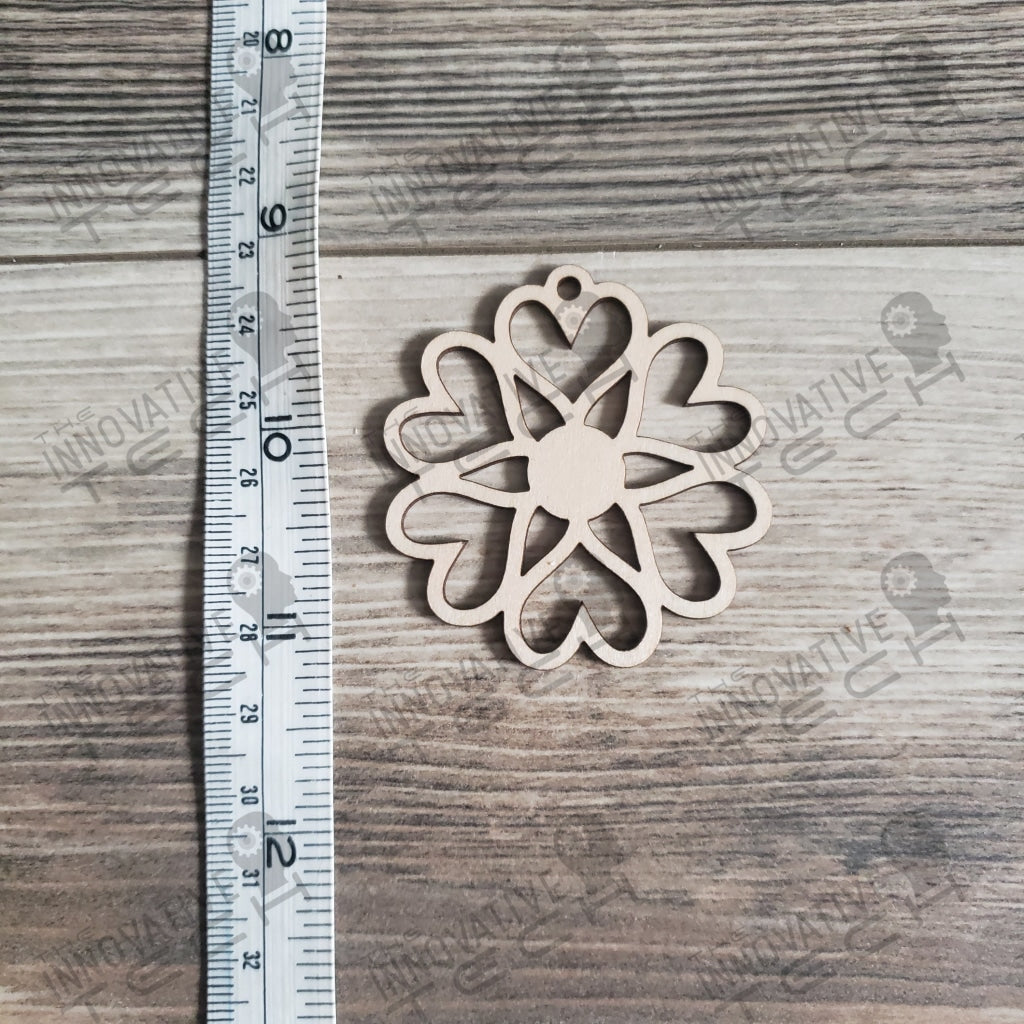 Small Heart Flower Arrangement Pendant