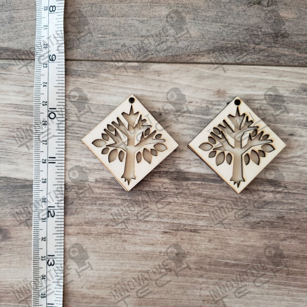 Square Tree Earring