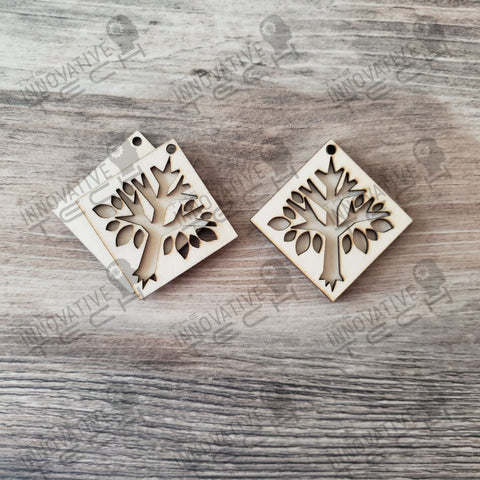 Square Tree Earring
