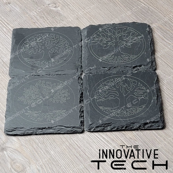 Tree Of Life Coasters In Leather Cork Or Slate