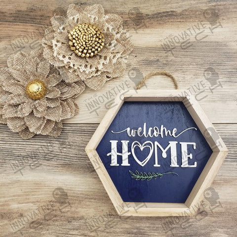 Welcome Home Octagon Sign Decor
